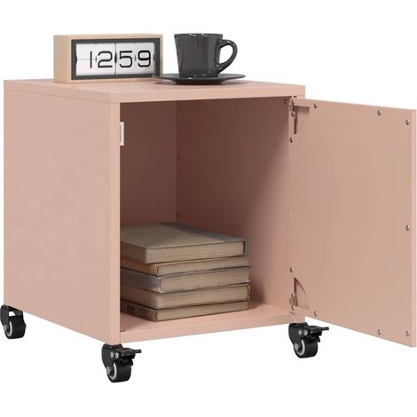 Nachttische 2 Stk. Rosa 36x39x43,5 cm Stahl