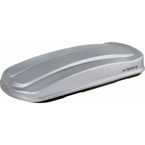 box tetto per auto nordrive 530 litri in abs grigio goffrato - n60020 (1/5)