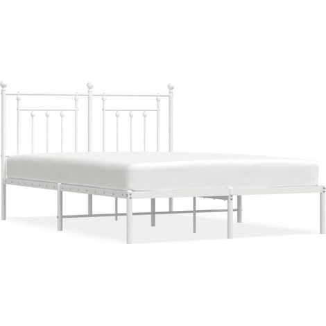 Maison Exclusive - Giroletto con Testiera Metallo Bianco 140x190 cm