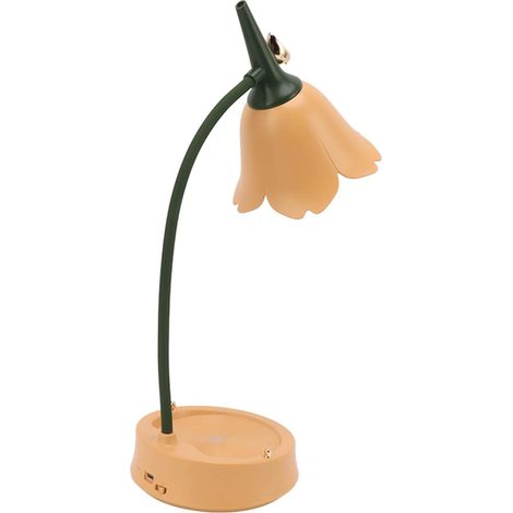Lampe de bureau, coloris orange, tactile, pour l'étude, la maison (1/5)