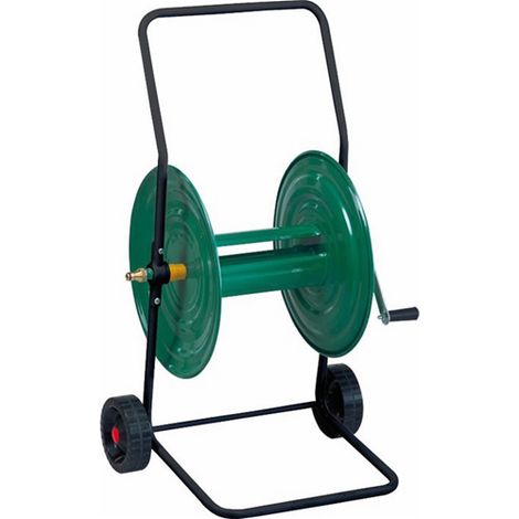 Carrello Avvolgitubo in metallo per 80mt di tubo innaffio irrigazione Papillon