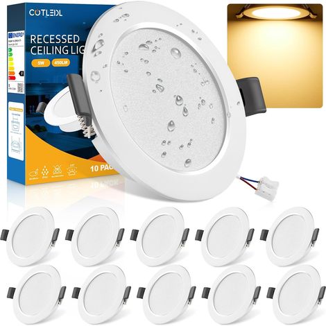 Spots LED Encastrables Blanc Chaud 3000 K, 5 W 450 lm, Lot de 10 (1/5)