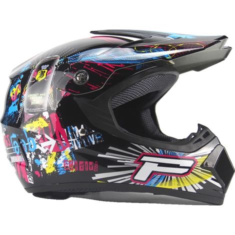 Casco de motocicleta, protección completa, conjunto de seguridad completo, negro brillante 6-a, M-a (1/2)
