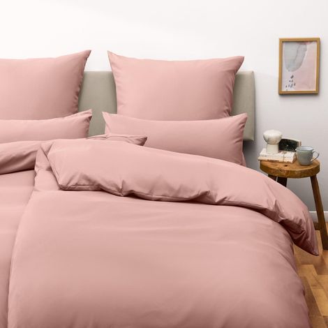 Housse de Couette 140x200 cm cm - Parure de lit 140x200 certifié Oeko-TEX- Couleur Rose (1/4)
