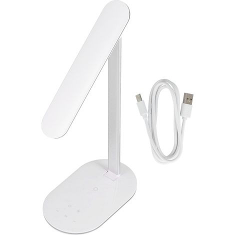 Lampe de Bureau LED 10W Rechargeable Pliable 4 Modes avec Chargeur Sans Fil et Câble USB pour Dormir Bureau Étude Lecture (1/5)