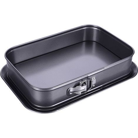 Moule à charnière antiadhésif pour gâteau au fromage Moule à gâteau carré/rectangulaire Serrure à gâteau caho-Rectangle (1/5)