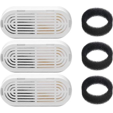 Éponges et filtres en mousse pour distributeurs d'eau en acier inoxydable pour chats et chiens -- (1/5)