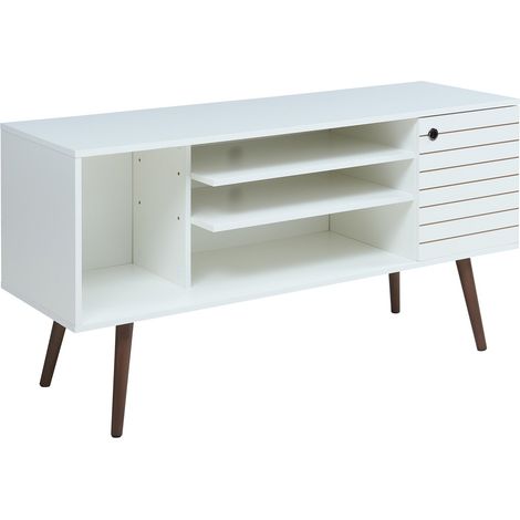 Mobile porta TV mensola porta TV per soggiorno 130 x 40 x 66 cm bianco 030010104