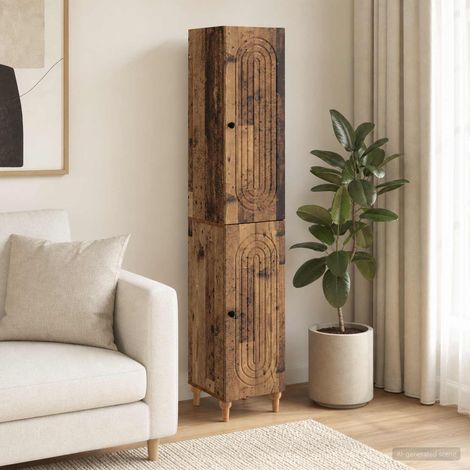 vidaXL Set di armadi 2 pcs Legno antico Legno ingegnerizzato (1/5)