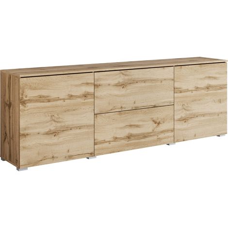 Mueble TV Sarasota 190, Roble wotan, Número de puertas: 0, Número de cajones: 0, 180x62x35cm (1/5)