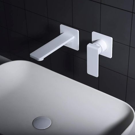 Imex -  Grifo Monomando Lavabo Empotrado Blanco Serie  Fiyi (1/3)