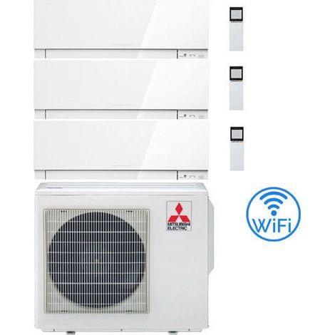 Climatiseur Mitsubishi Kirigamine Zen Wifi Blanc Trial Split Inverter 12000 + 12000 + 15000 BTU avec U.E. MXZ-4F72VF Classe A++ / A+ NEUF (1/5)