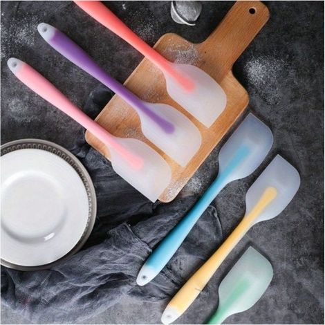 6pc-Spatule In Silicone Versatile - Semi-transparent For Decoration Of Gateaux And Pastry, Indispensable In Kitchen