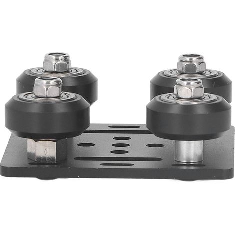 Poulie profilée en aluminium pour rail de guidage à rainure en V, plaque de support arrière pour imprimante 3D avec 4 poulies (1/5)