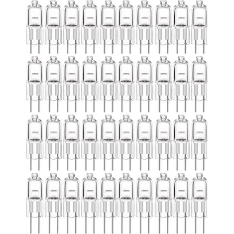 Confezione da 20 lampadine alogene G4, 10W 12V - Luce bianca calda (1/4)