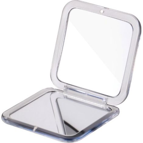 Petit miroir - Miroir à main - Miroir de maquillage - Miroir de poche - Mini miroir de poche - Miroir de voyage - Grossissement x15 - Miroir cosmétique portable et pliable pour les voyages - 8,5 cm -  (1/5)