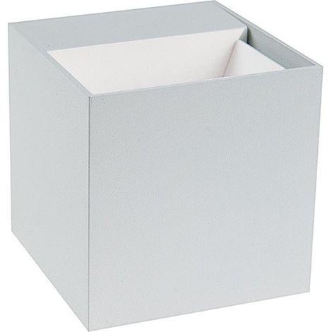 Applique Murale Extérieure LED 6W IP54 Cube Blanc Sablé ZAMBELIS - Blanc chaud - 3000K (1/2)