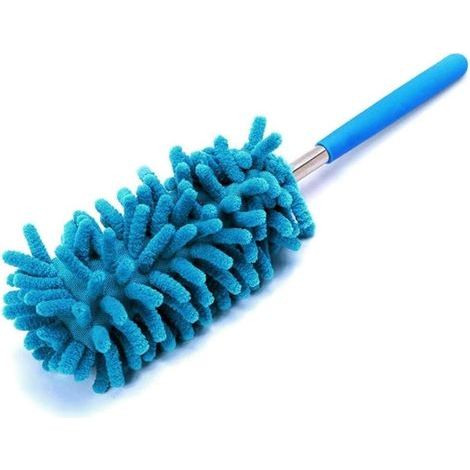 Brosse télescopique en microfibre - Aspirateur extensible pour le nettoyage à sec et humide - Longueur réglable de 25 cm à 75 cm (1/5)
