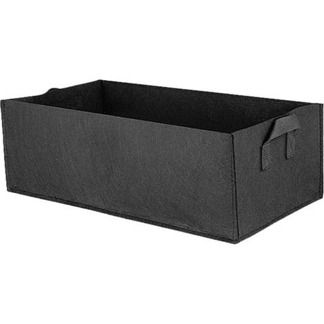 300 g schwerer, verdickter Pflanzsack aus Vliesstoff, 100 x 60 x 20 cm, Grün/Schwarz, mit Köperbindung und verstärkten Griffen (1/5)