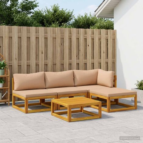 vidaXL Sofa Set 5 pcs Natural Solid Acacia Wood (1/5)