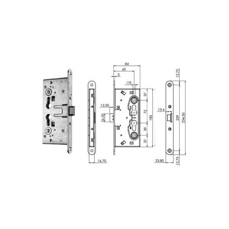 SERRATURA DA INFILARE ANTIPANICO PER PORTE TAGLIAFUOCO 214110654  mm.65 (214110654)    ISEO