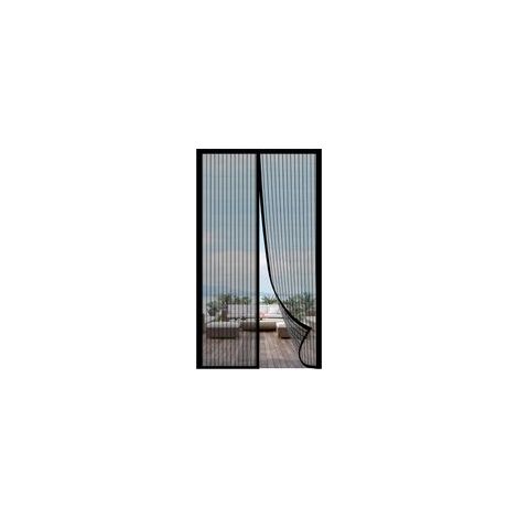 Porte moustiquaire magnétique, rideau de porte anti-mouches, moustiquaire de porte à fermeture magnétique, fermeture automatique, 100x220CM noir