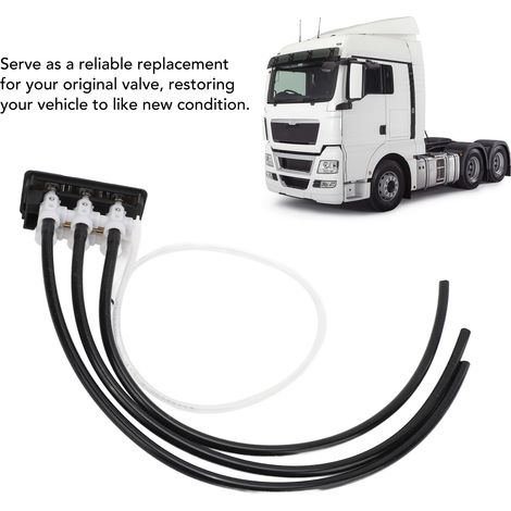 Válvula de ajuste lumbar para asiento de camión MAN TGX - Válvula de soporte de 3 botones con manguera de 350 mm - Compatible con 29074-02 (1/5)