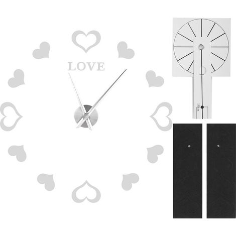 Self-adhesive of Surface of mirror acrylic clock wall-mounted of DIY innovative for the decoration of the maisonargent (1/5)