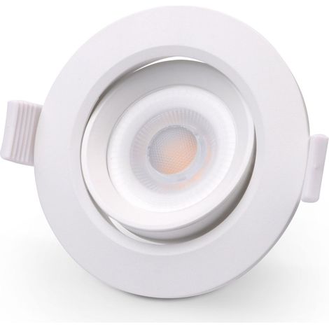 LED Einbaustrahler schwenkbar 5W Ø85mm 40° weiß - Lichtfarbe: Warmweiß 3000K (1/5)