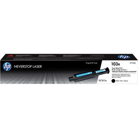 Cartucho de toner original HP W1103A (103A) de alta calidad.
Adecuado para uso en las siguientes impresoras:
HP Neverstop Laser 1000a
HP Neverstop La (1/4)