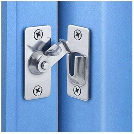 Door Lock, 90 Degree Sliding Door Lock, Stainless Steel, MUMU Safety Corner Sliding Door Folding Lock (1/4)