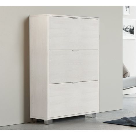 Scarpiera 3 ribalte in nobilitato - Olmo Bianco
