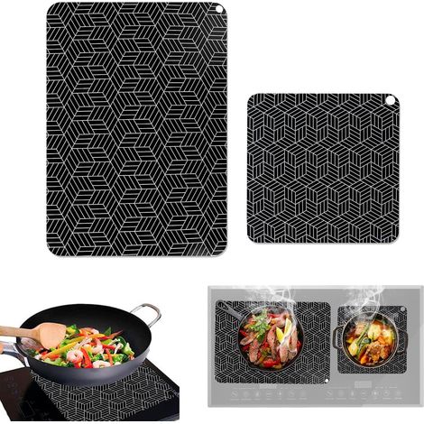 Induction Hob Protection Hob, 25 x 35 cm and 25 x 25 cm, Silicone Induction Hob Protectors for Induction Hobs, 2 Pieces (1/5)
