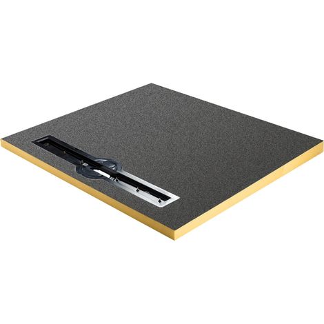 Receveur de douche prêt à carreler recoupable 90x90x5 cm - Bonde caniveau - Sopro