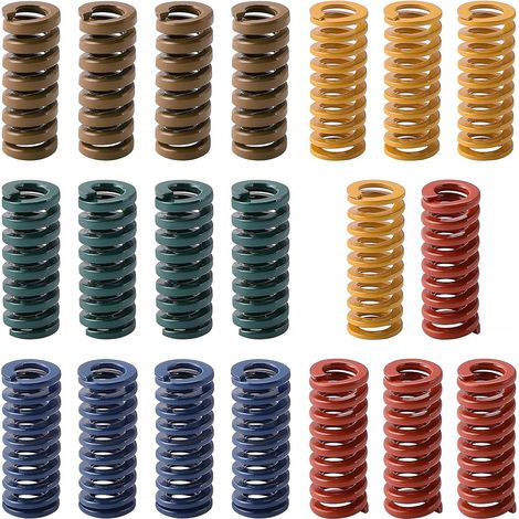 20 Pieces 8 x 20 mm 3D Printer Compression Spring Compression Mould Die Spring for Creality CR-10 10S S4 Ender 3 Motherboard Bottom Connect Leveling (1/5)