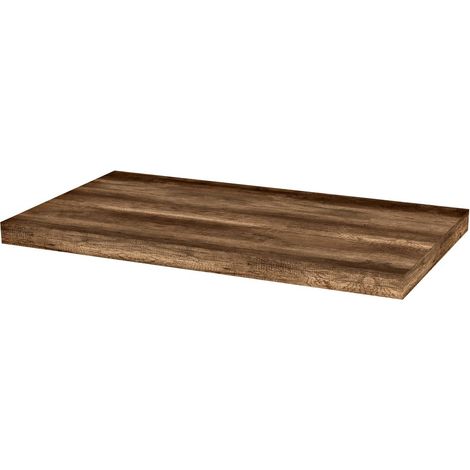 AVICE plan sous vasque 90x39cm, épaisseur 5cm, chêne foncé (1/2)