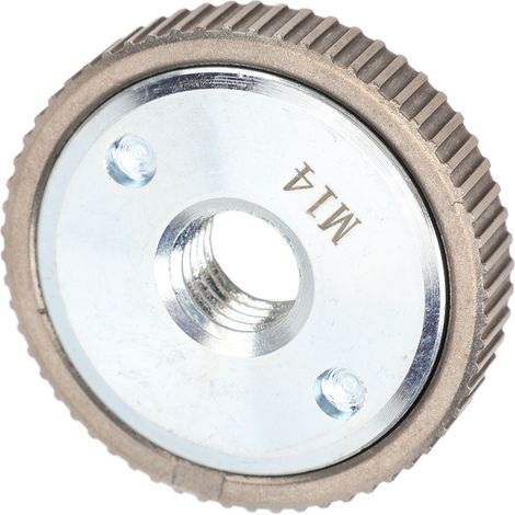 Disque de serrage pour meuleuse, écrou de verrouillage rapide M14, bride de fixation automatique, remplacement, argent, modèle engrenage (1/5)