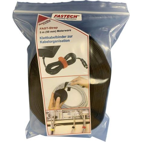 FASTECH® 699-330-Bag Bande auto-agrippante pour grouper partie velours et partie agrippante (L x l) 5000 mm x 50 mm noir 5 m S28911 (1/5)