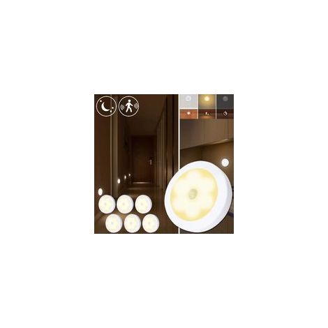 Set ultraheller, quadratischer LED-Unterbauleuchten mit PIR-Bewegungsmelder und Dämmerungssensor, warmweißes Licht. – Crezuo