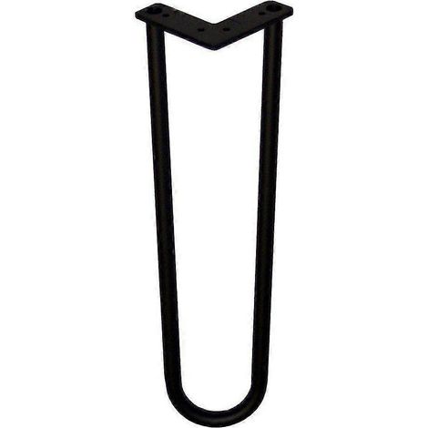 Pieds de table noirs en forme d'épingle à cheveux, 40 cm (1 pièce) (1/5)