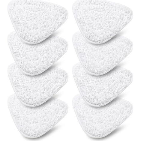 Set di 8 coperture di ricambio per pulitori a vapore Vileda Steam e Vileda Steam Plus, accessorio per scopa a vapore in microfibra compatibile con Vileda Steam, lavabile in lavatrice -Crezuo