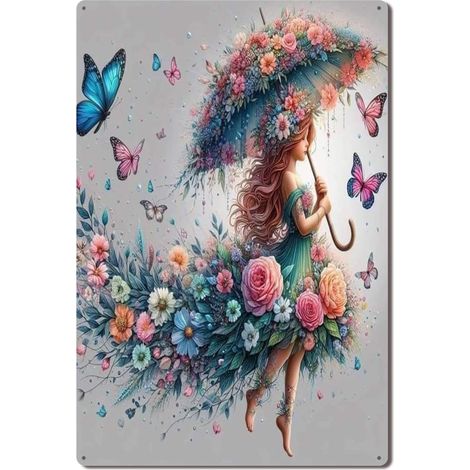 Plaque Métallique Vintage Décoration Murale pour Salon de Méditation Yoga, Paix et Harmonie pour l'Esprit 30x20 cm. (1/5)