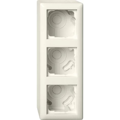 Gira AP-Gehäuse 3f + Rahmen Standard 55 Cremeweiß [106301], 1063 01 (1/2)