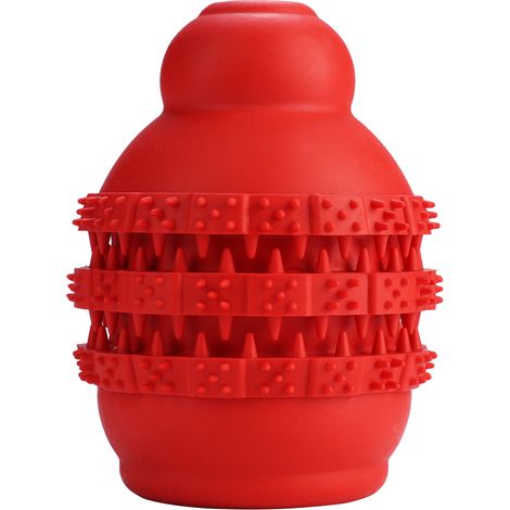 Jouet interactif en forme de gourde pour chien, distributeur de friandises, jouet à mâcher pour le nettoyage des dents (rouge) (1/5)