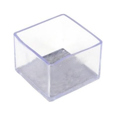 Lot de 10 pièces Embouts de pieds de chaise transparents en silicone, Capuchons de protection avec feutre Patins en feutre Silencieux (1/5)
