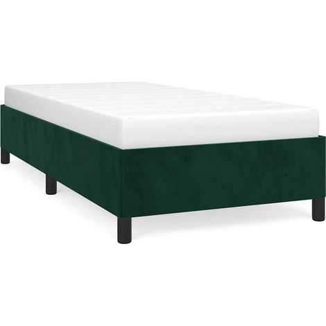 Maison Exclusive - Giroletto senza Materasso Verde Scuro 90x200 cm in Velluto