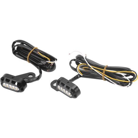 LED-Blinker für Motorräder, 2 Stück, klar, kompatibel mit XL 48 72 1200 883 (2004–2020), schwarzes Gehäuse (1/5)