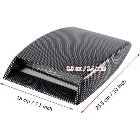 1 Capot De Protection, Fibre De Carbone, Plastique Abs, Grille Aluminium, Universel Pour Voiture (1/5)