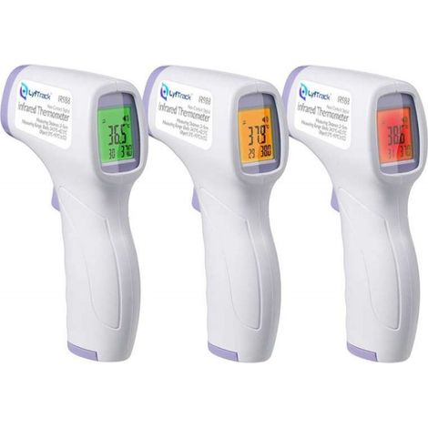 TERMOMETRO LYFTRACK INFRAROJOS A DISTANCIA EN 1S / ALARMA SONORA / 32 MEMORIAS / LCD 3 COLORES MEDICION