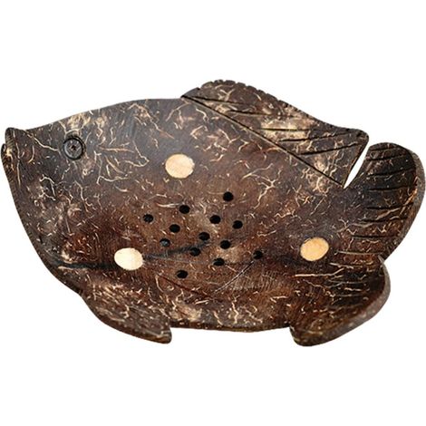 Boîte de Rangement pour Savonnette en Coquille de Noix Créative, Organisateur de Savonnette pour Salle de Bain Design Naturel et Fonction de Drainage (1/5)